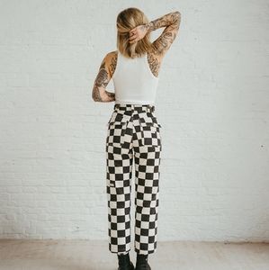 P&co 304 service fatigue pants - checkerboard